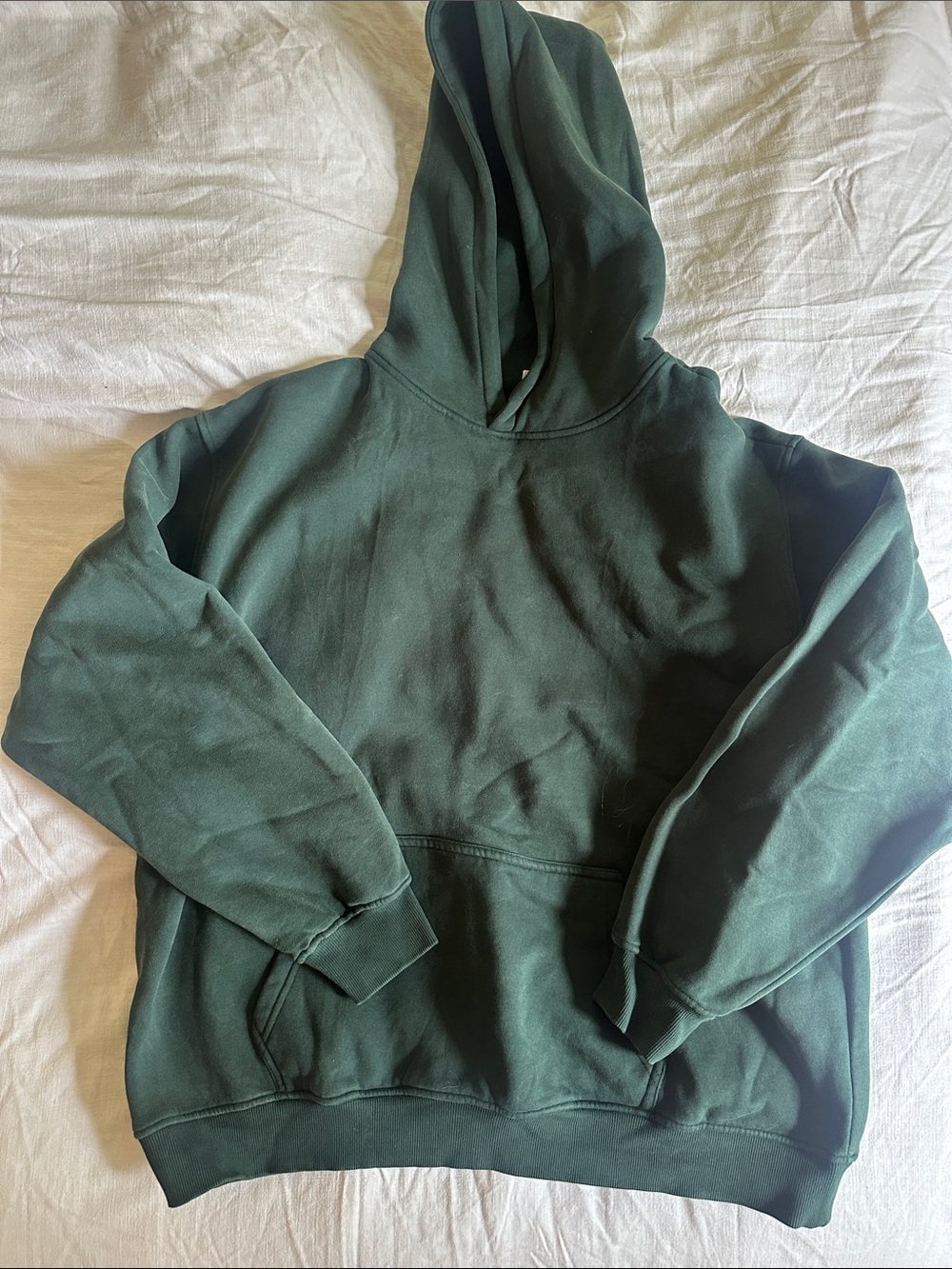 Dark Green Hooded Sweatshirt - Classic Pullover Hoodie